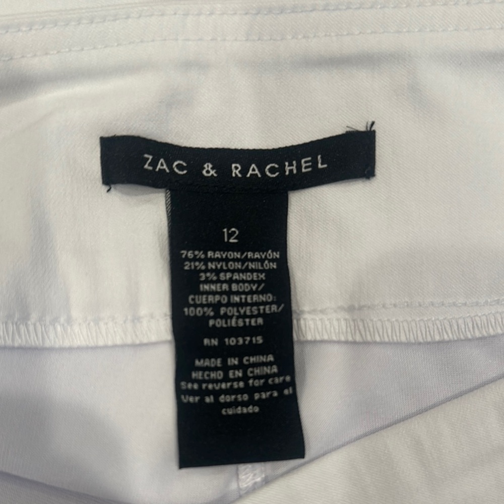 Zac & Rachel White Mini Skort for Night Out - Picture 2 of 2